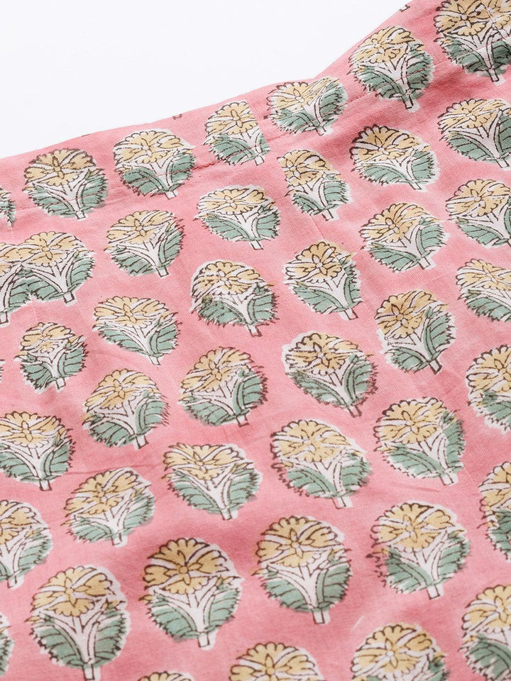 Pink Printed Cotton Night Suit