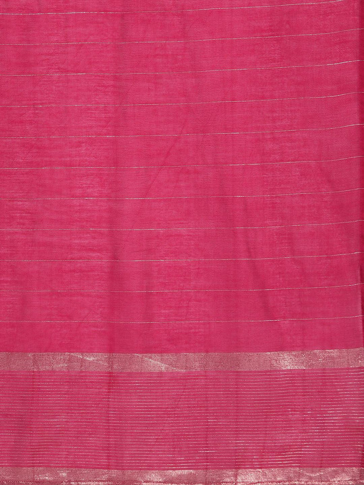 Pink Printed Rayon A-Line Kurta With Trousers & Dupatta