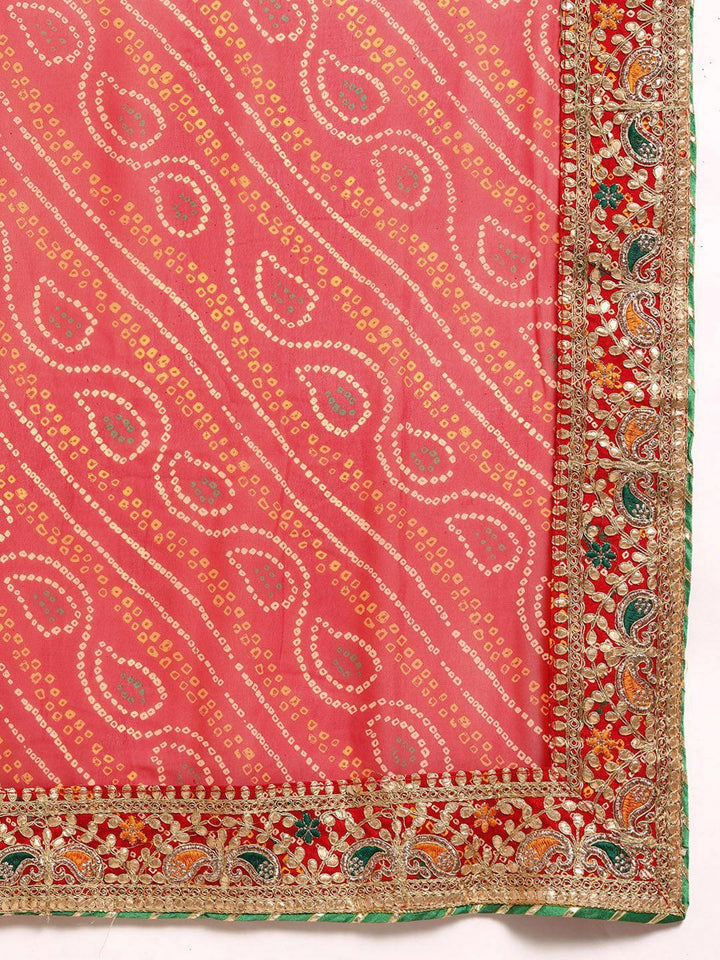 Red Embroidered Georgette Saree