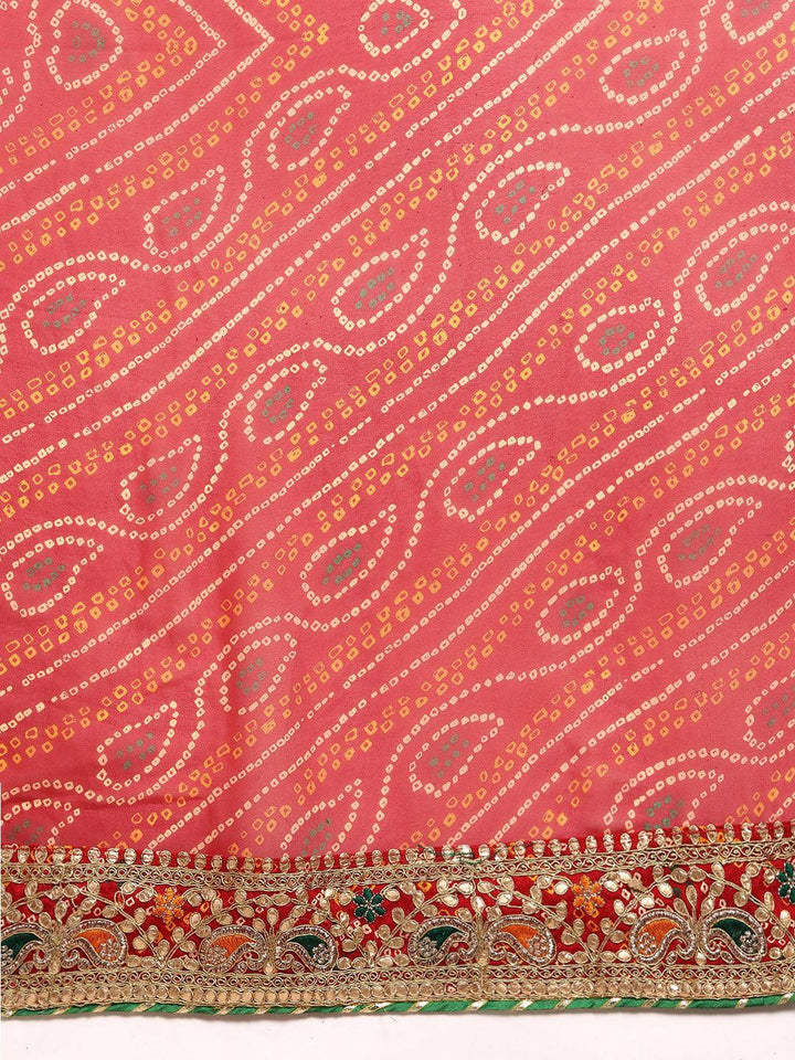 Red Embroidered Georgette Saree