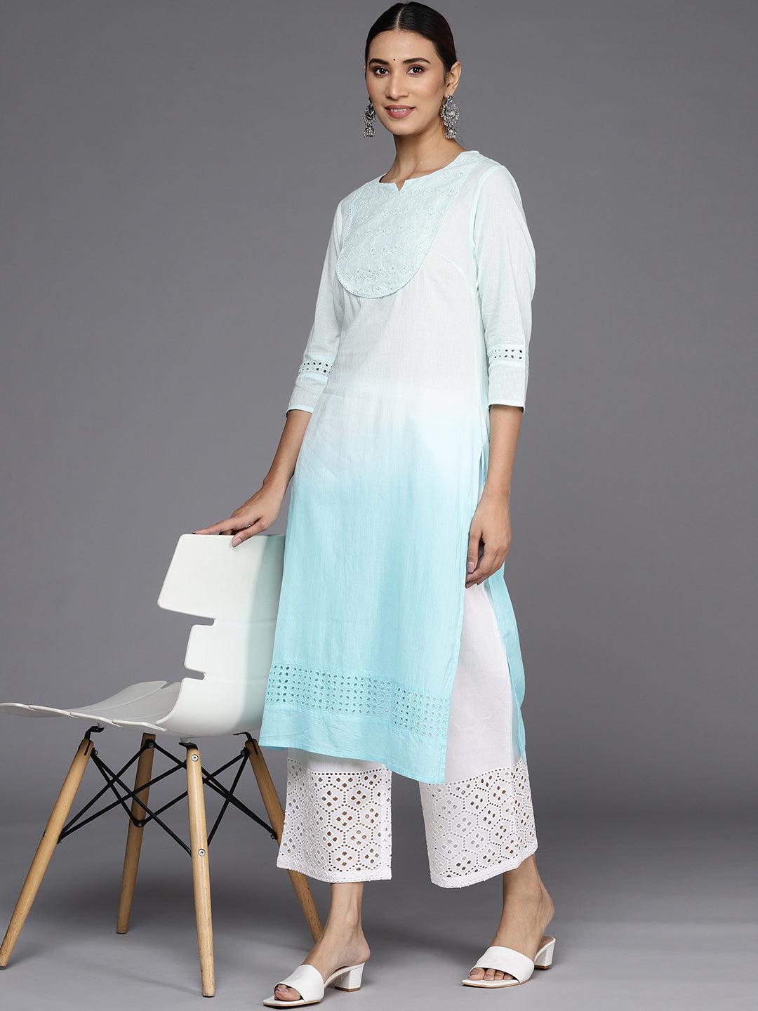 White Solid Cotton Palazzos - ShopLibas