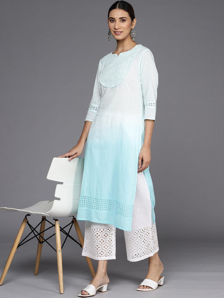 White Solid Cotton Palazzos