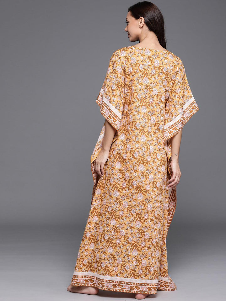 Yellow Printed Cotton Nightdress