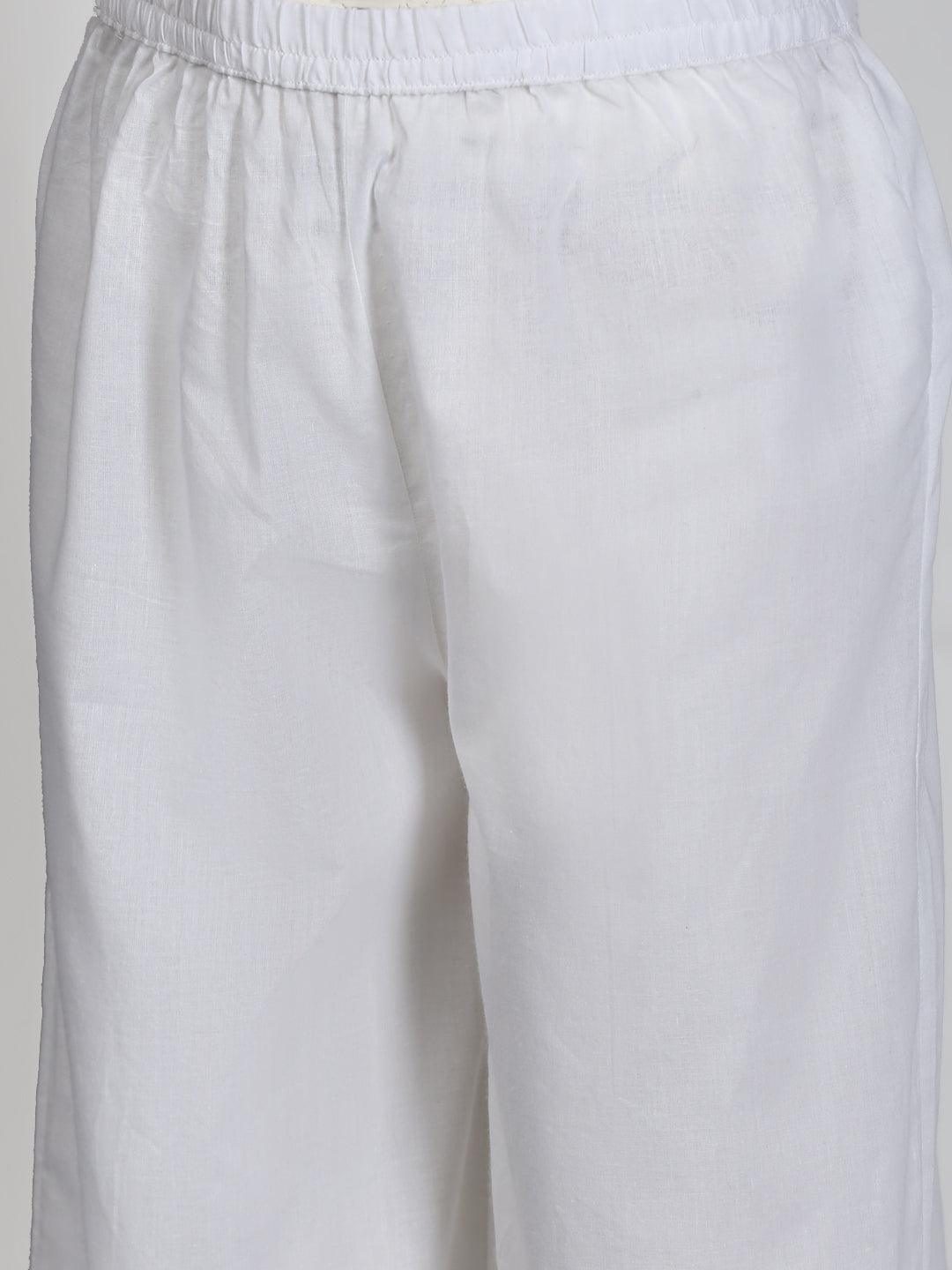 Yellow Printed Cotton Straight Kurta Set - ShopLibas