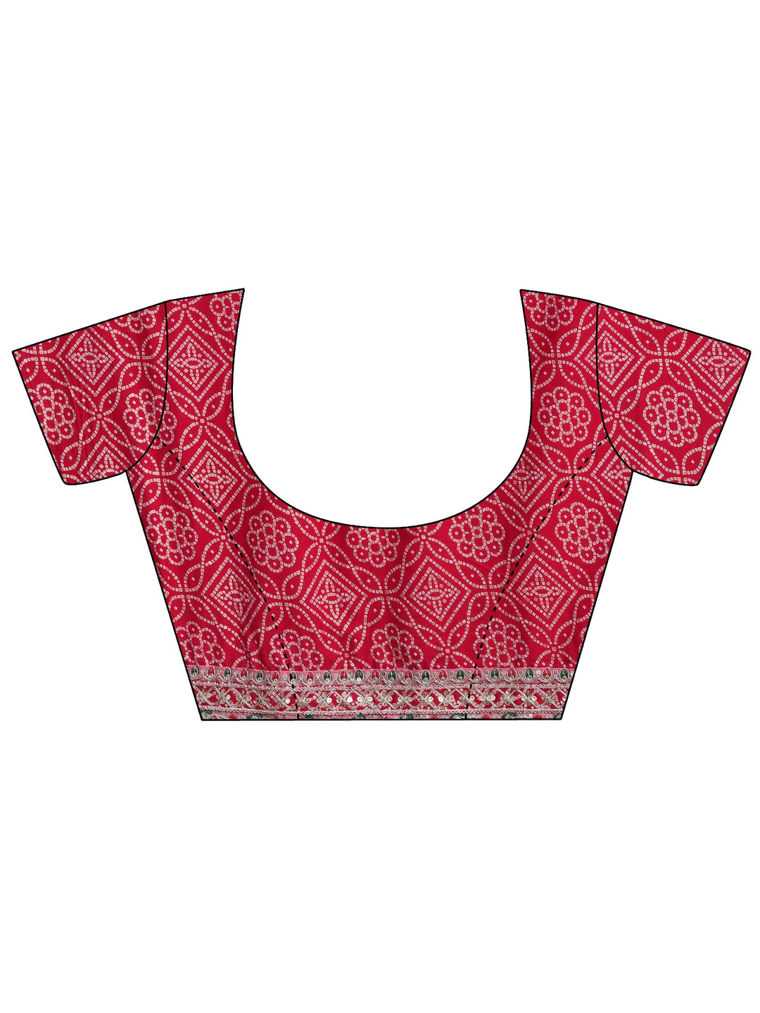 Bubblegum Pink Embroidered Border Chiffon Saree