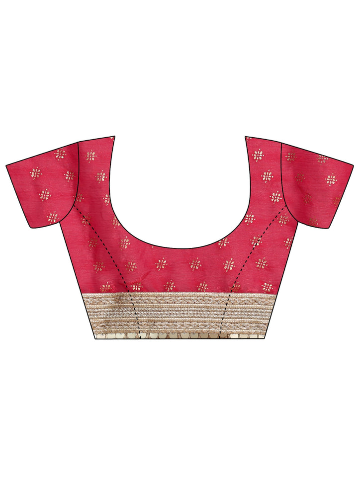 Pacific Blue Foil Printed Tissue Saree
