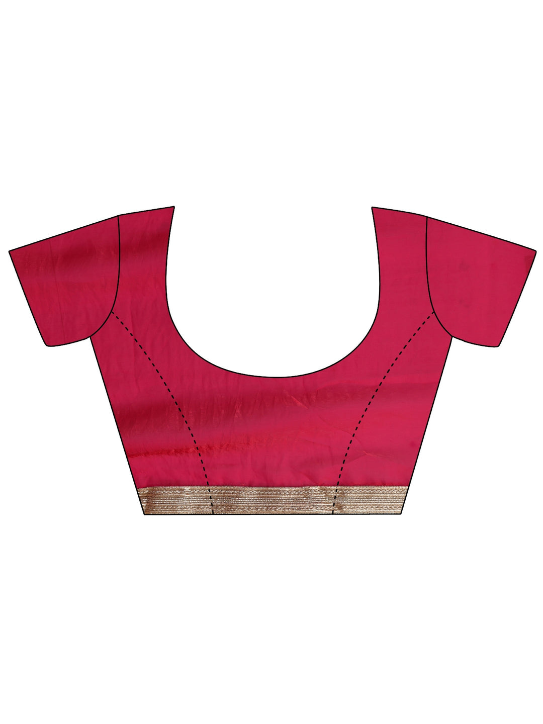 Ruby Pink Tissue Saree With Embellished Border