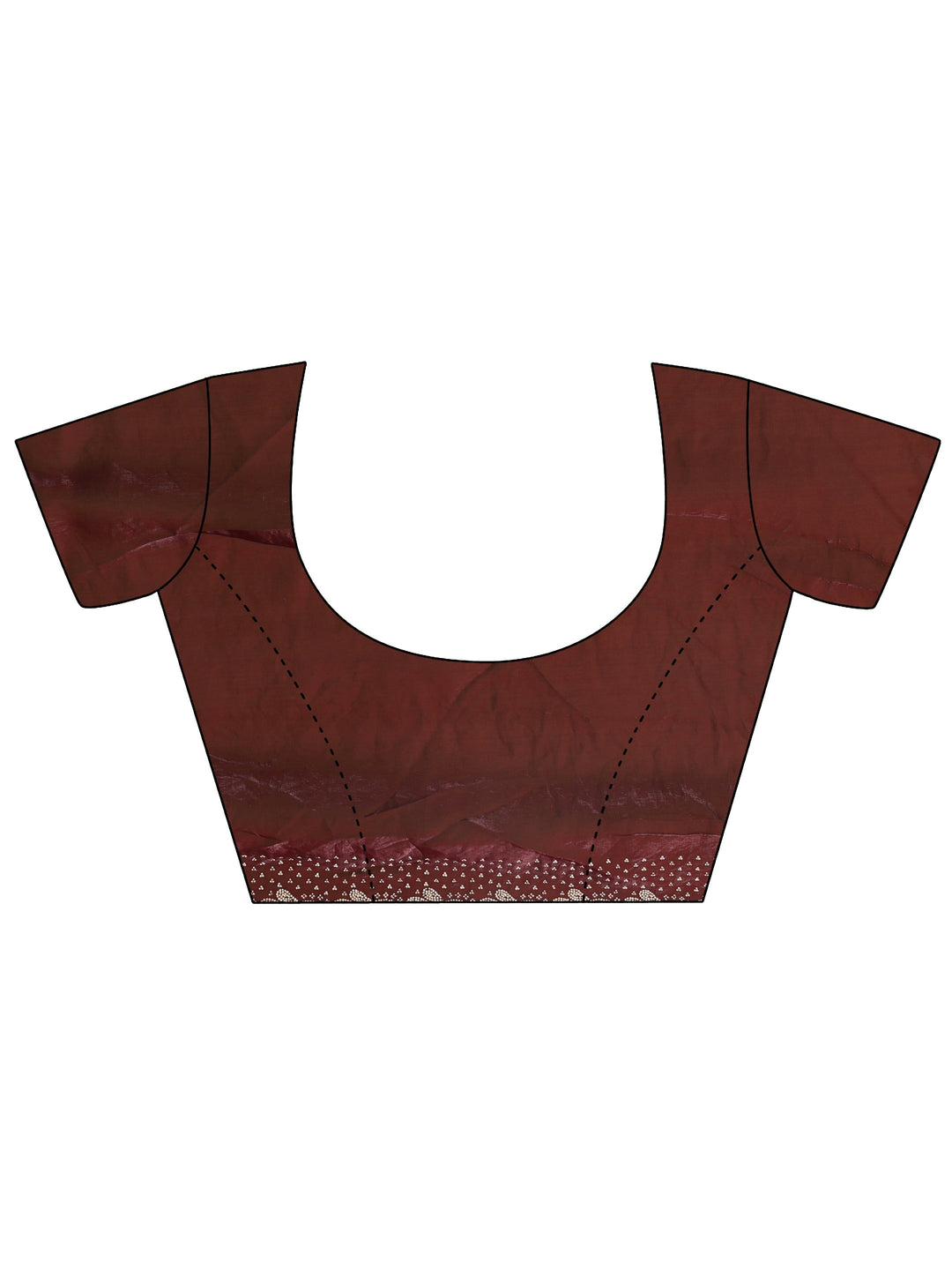 Maroon Embellished Border Tissue Saree