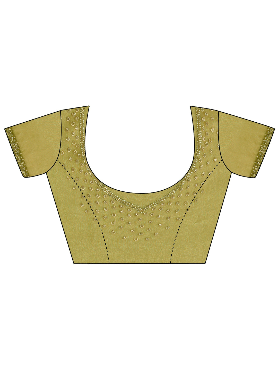 Light Green Embellished Tissue Saree