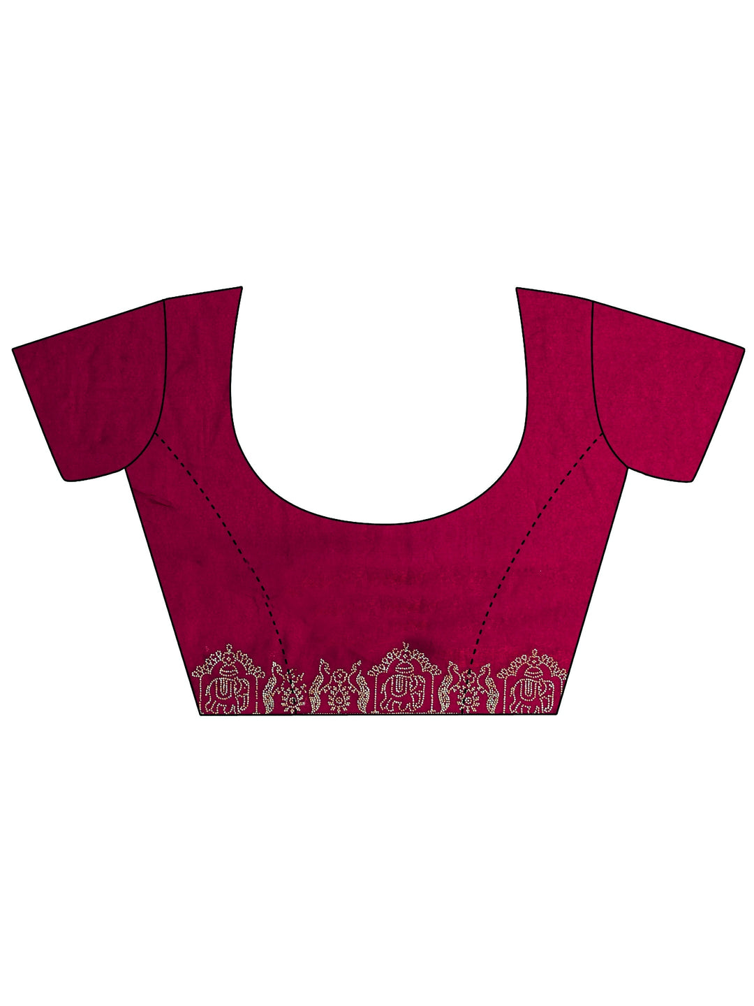 Rose Pink Tissue Saree With Embroidered Border