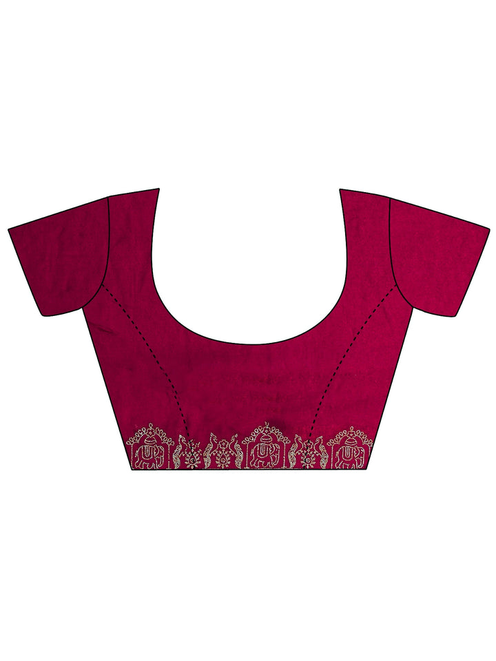 Rose Pink Tissue Saree With Embroidered Border