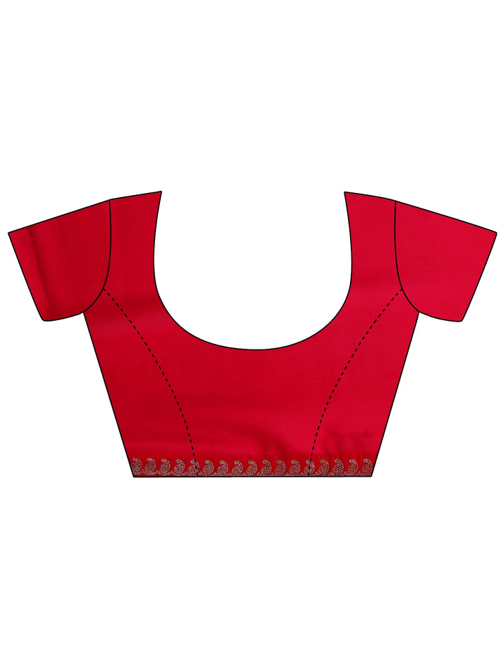 Libas Vermilion Red Georgette Saree