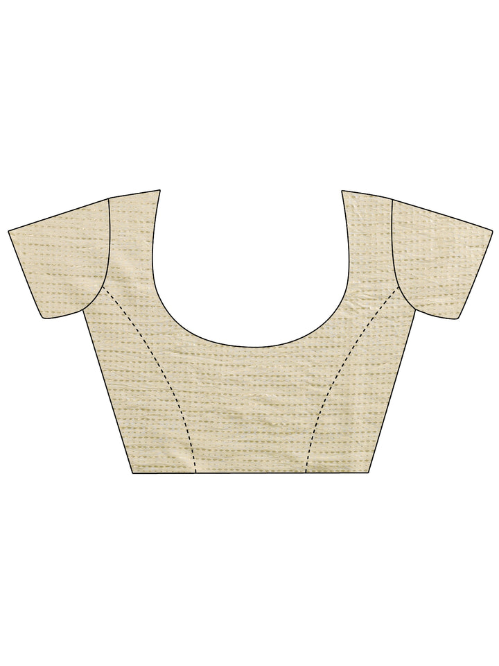 Libas Cream Tissue Saree