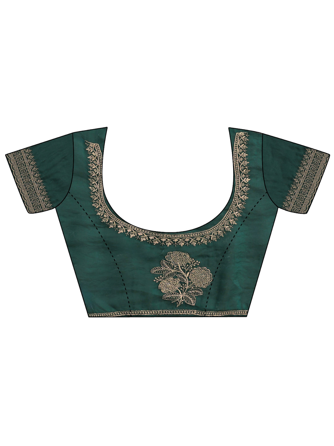 Sacramento Green Tissue Saree