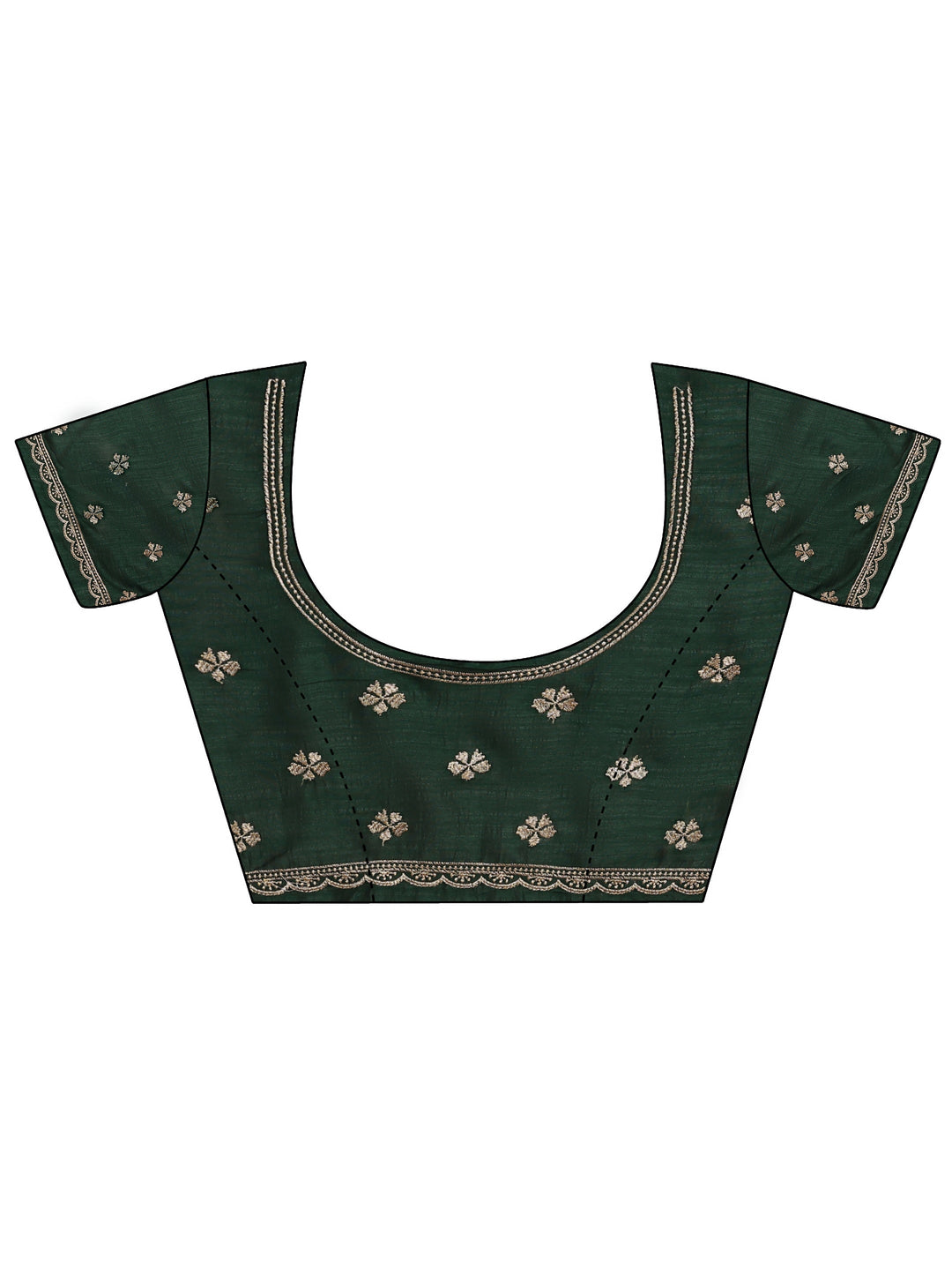 Sacramento Green Embellished Silk Blend Saree