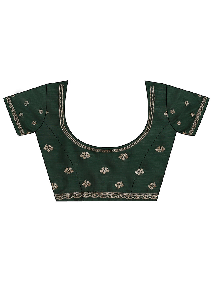 Sacramento Green Embellished Silk Blend Saree