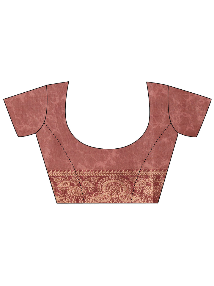 Libas Mauve Floral Printed Silk Blend Saree