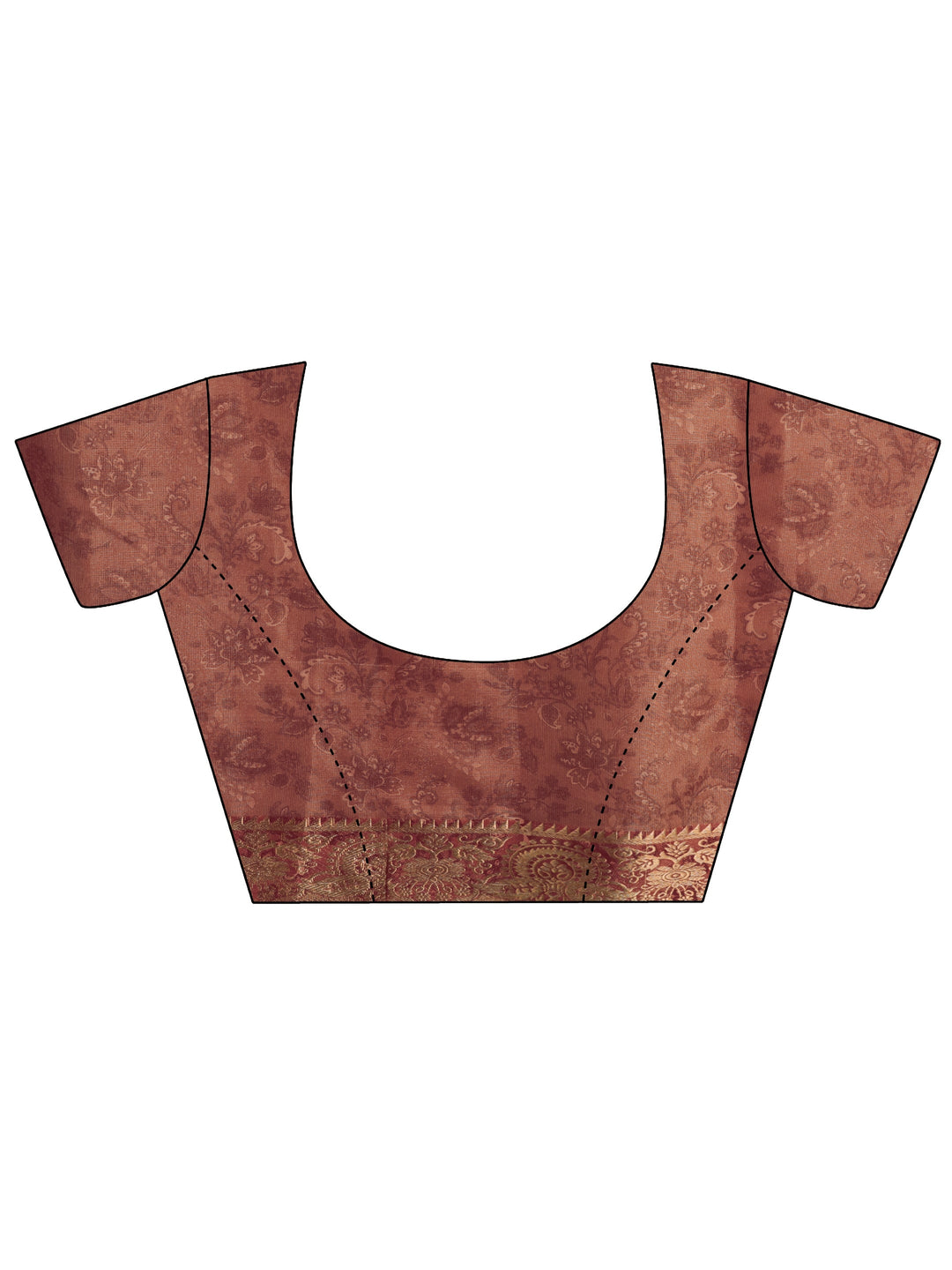 Libas Mauve Floral Woven Design Silk Blend Saree
