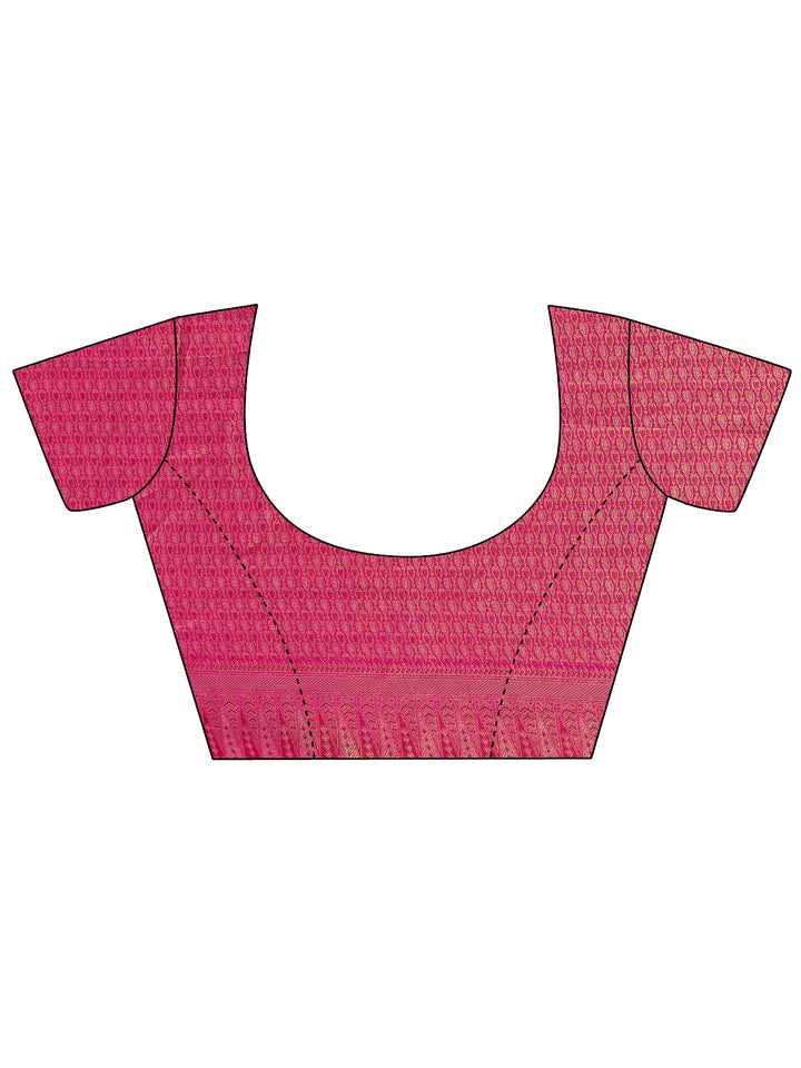 Libas Rani Pink Woven Design Chiffon Saree
