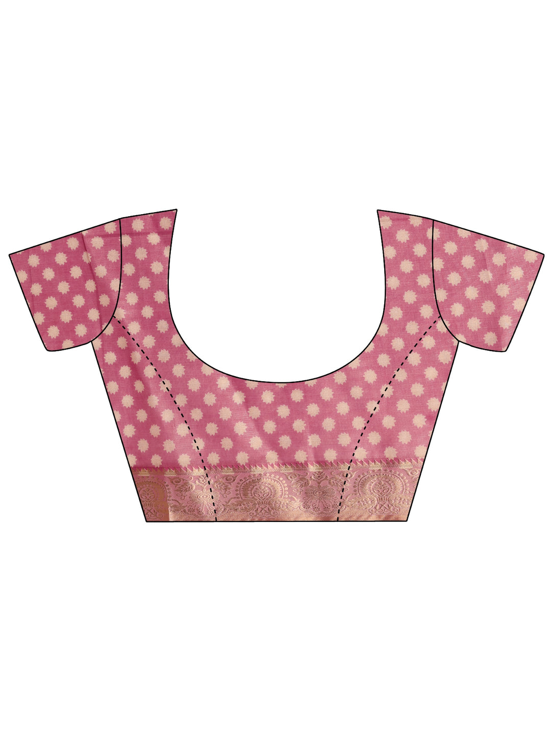 Libas Muted Pink Floral Printed Silk Blend Saree
