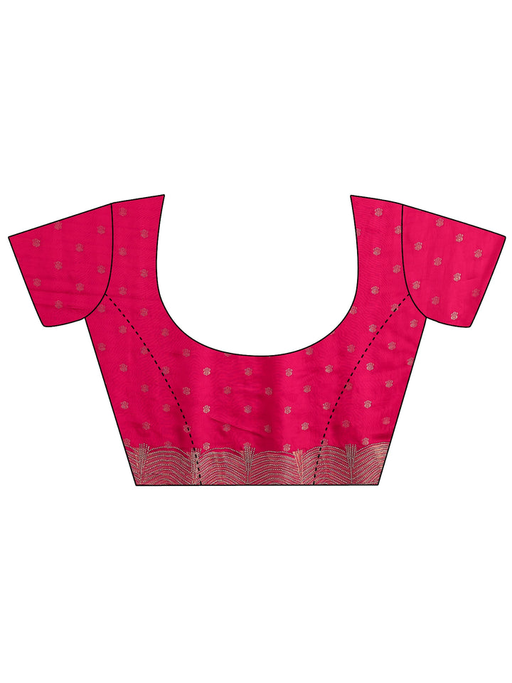 Libas Art Rose Pink  Embellished Silk Blend Saree