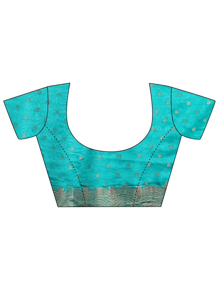 Libas Art Sea Green Embellished Silk Blend Saree