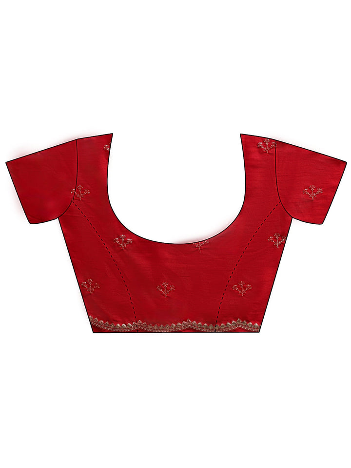 Libas Cream Embellished Tissue Saree
