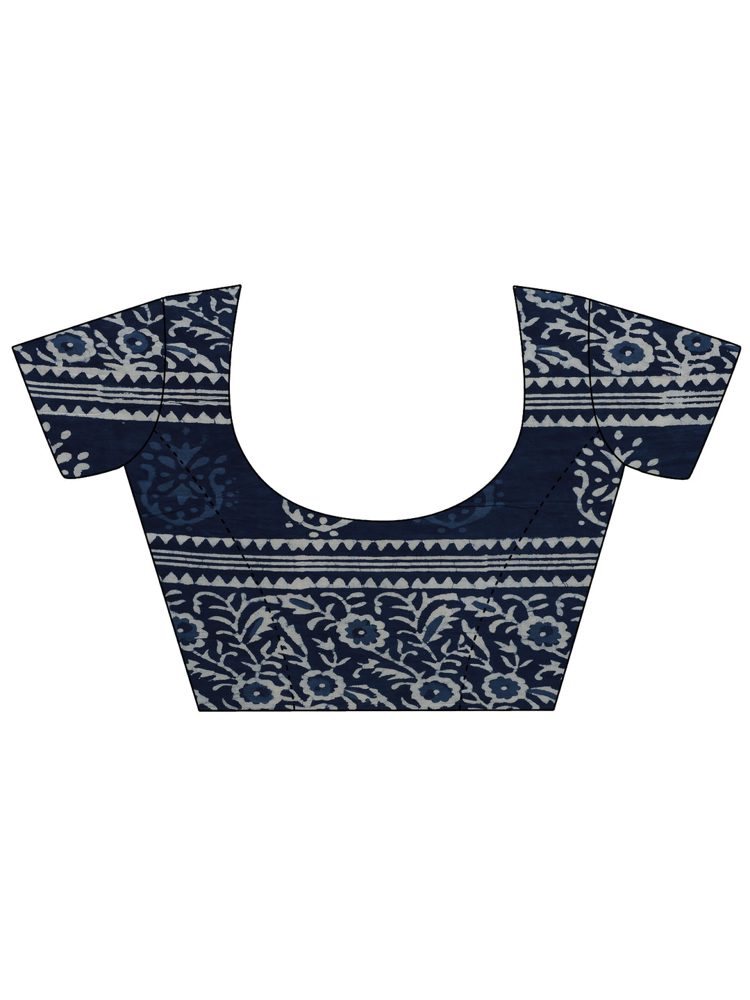 Libas Indigo Dabu Print Cotton Saree