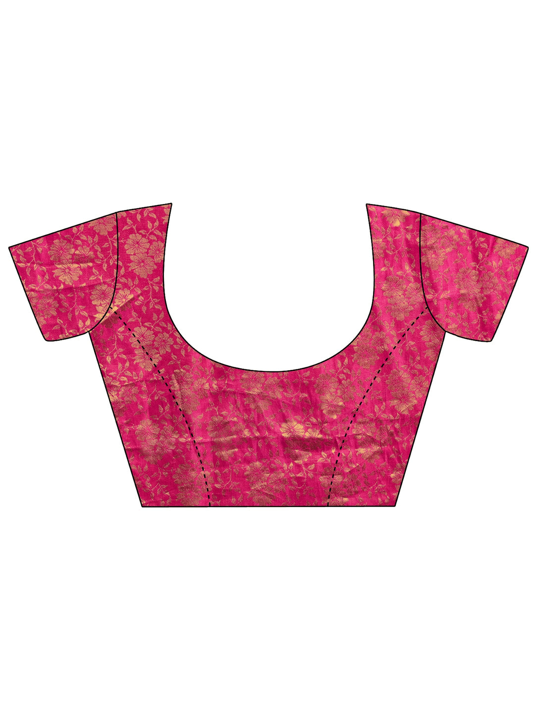 Libas Pink Floral Printed Georgette Pre Draped Saree