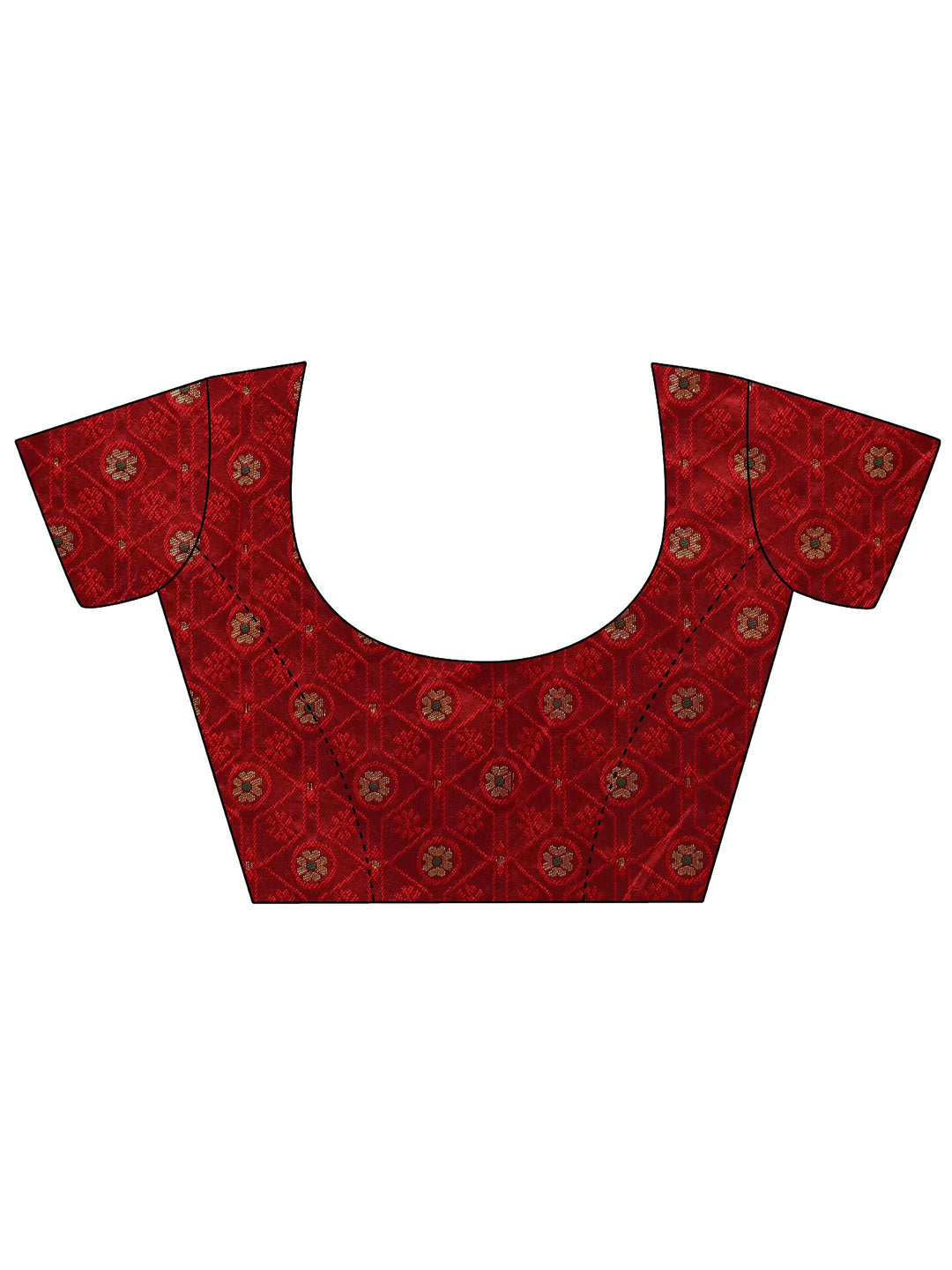 Libas Red Bandhani Printed Georgette Pre Draped Saree