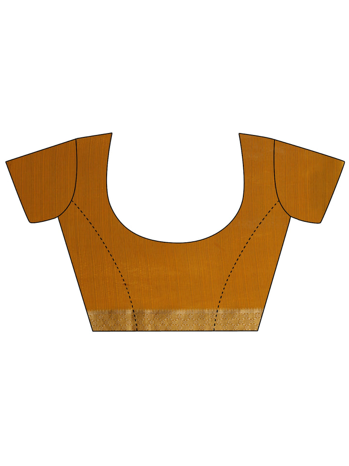Mustard Woven Design Silk Blend Saree