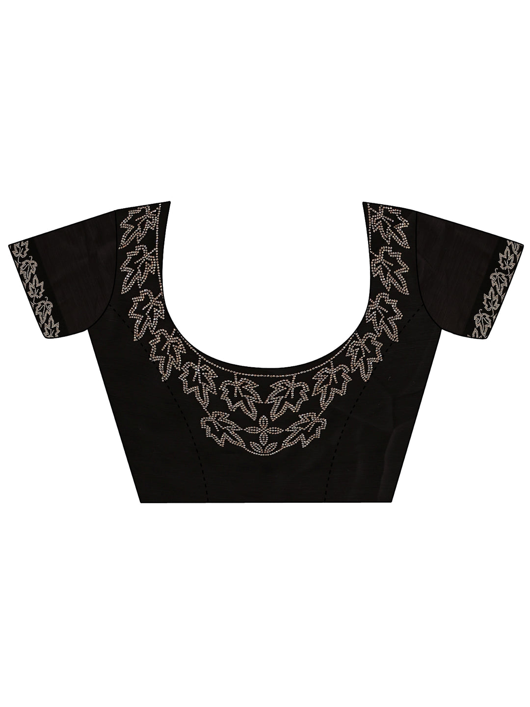 Libas Black Embellished Chiffon Saree