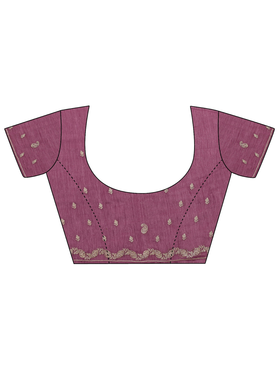 Libas Mauve Ethnic Embroidered Chiffon Saree
