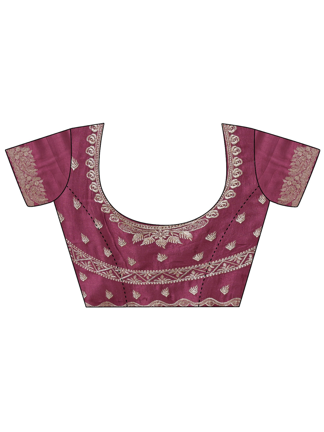 Mauve Silk Blend Saree with Embellished Border
