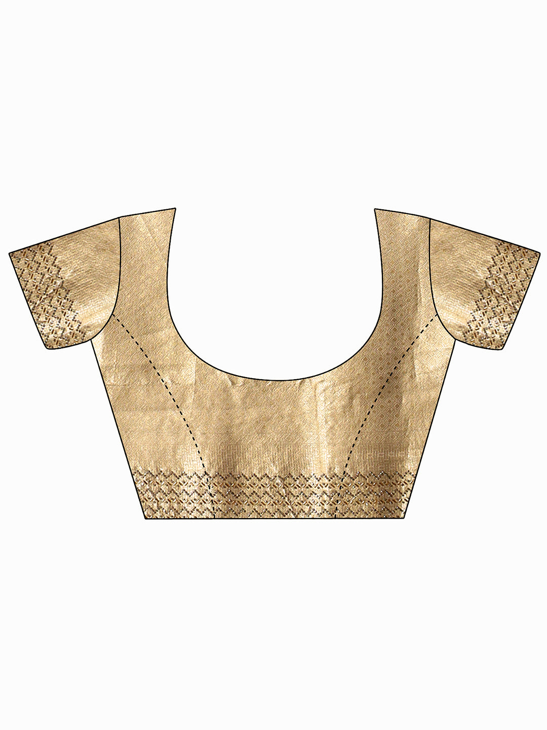 Libas Gold Floral Woven Design Silk Blend Saree