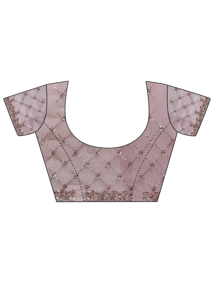 Libas Lavender Embellished Net Saree