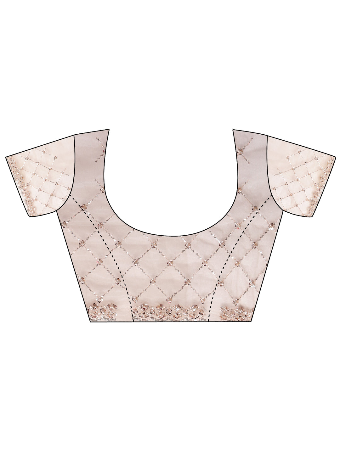Libas Taupe Embellished Net Saree
