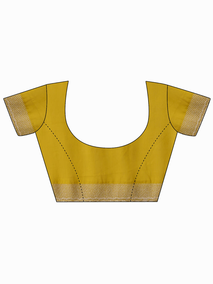 Libas Mustard Embellished Chiffon Saree