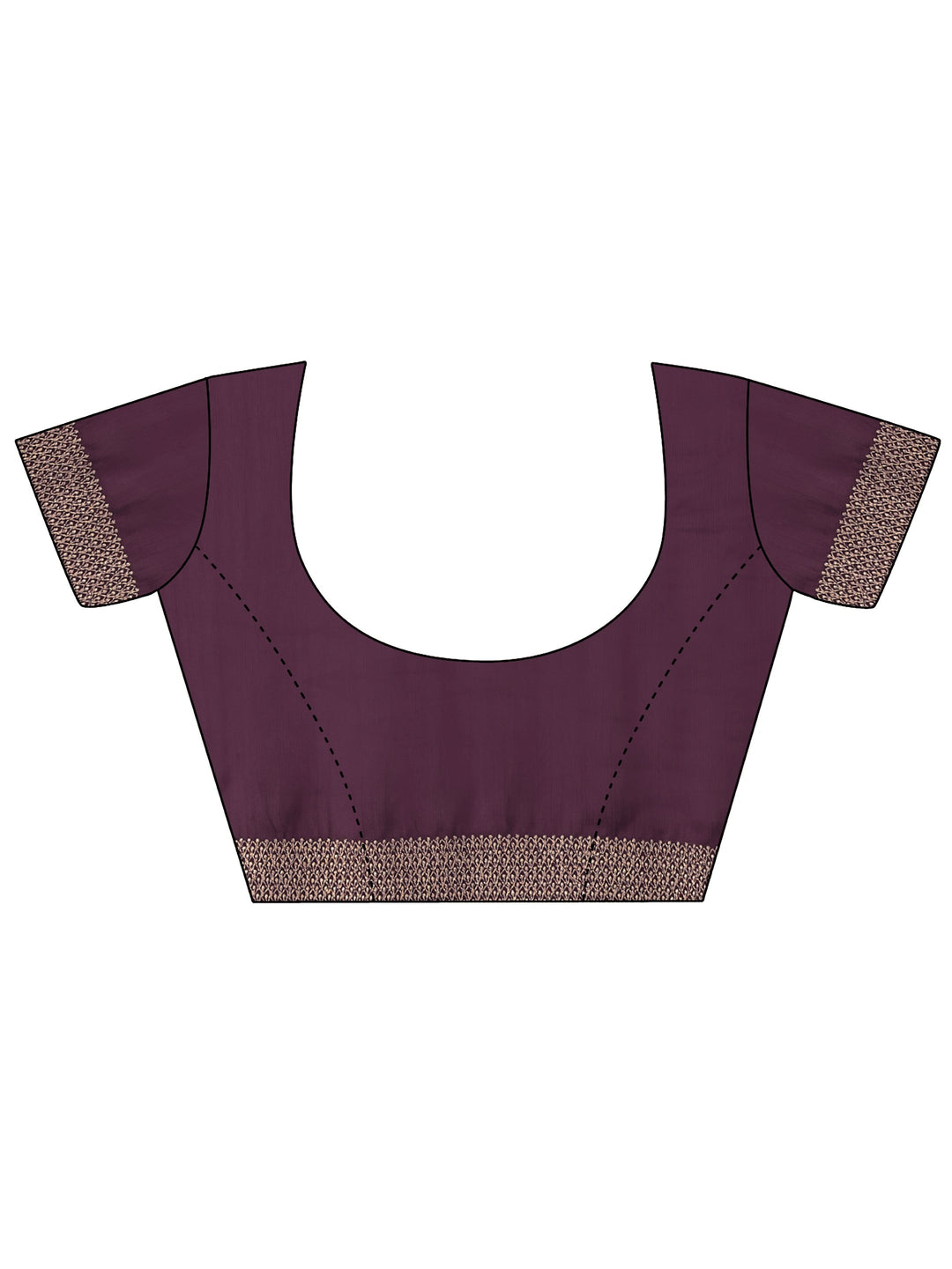 Libas Burgundy Embellished Chiffon Saree