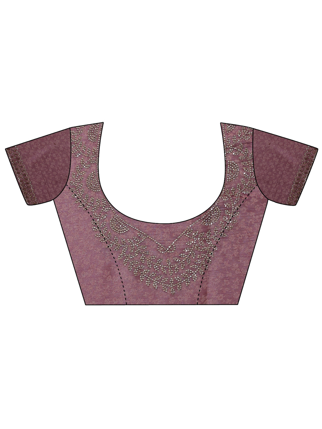 Burgundy Embellished Chiffon Saree