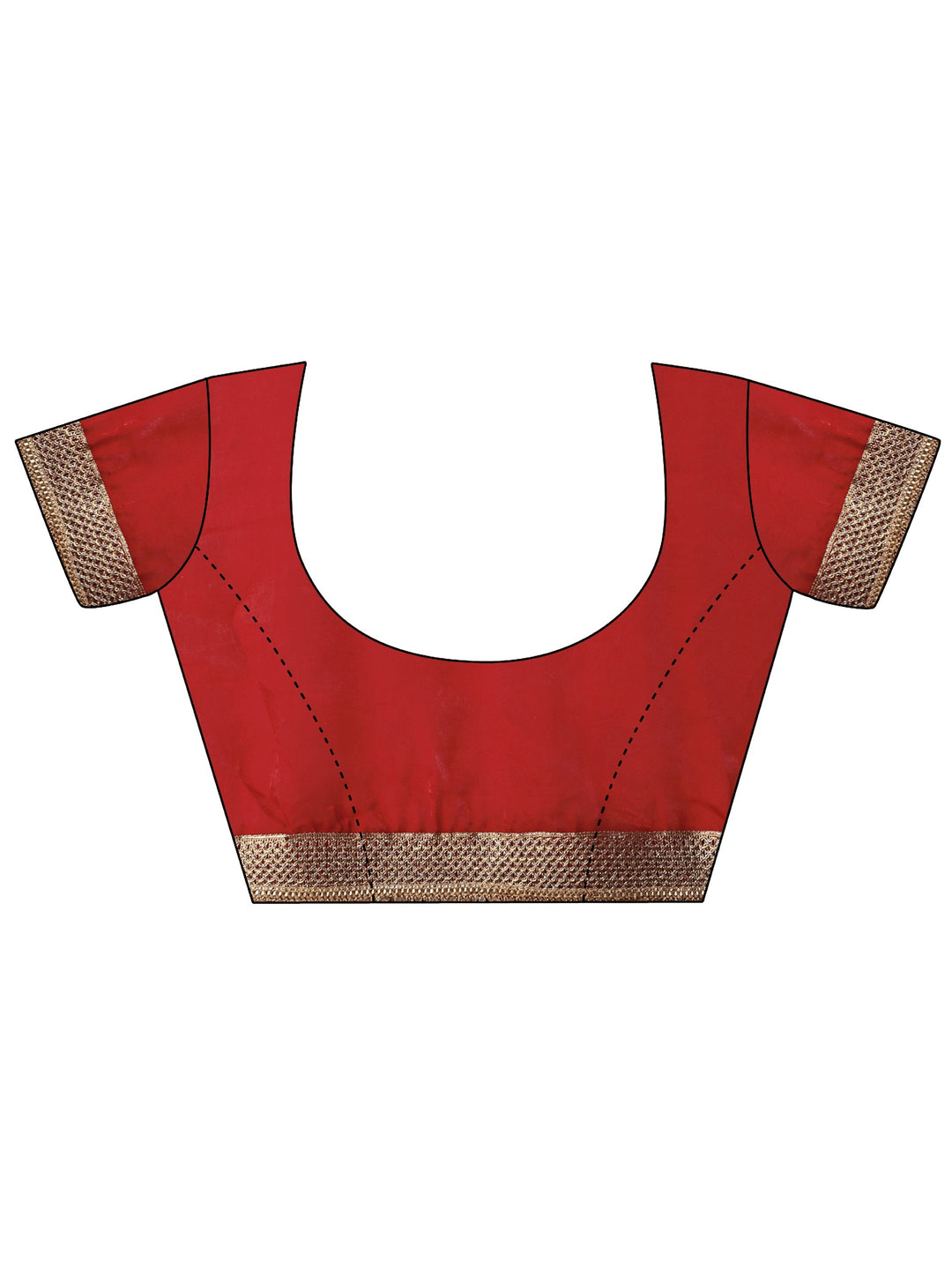 Libas Vermilion Red Leheriya Embellished Tissue Saree