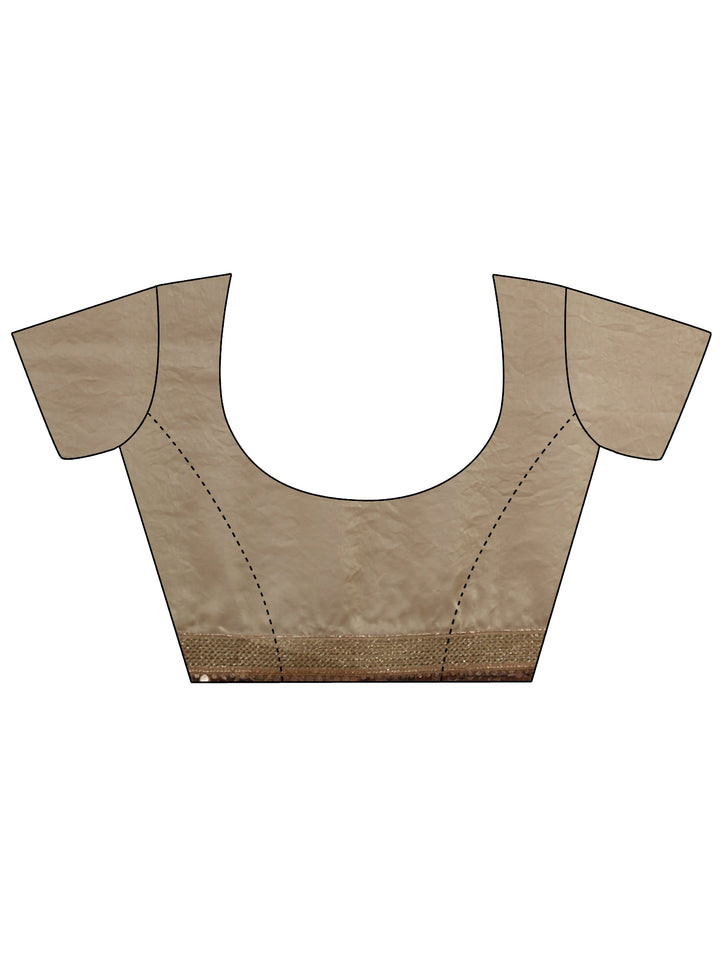 Beige Leheriya Embellished Tissue Saree
