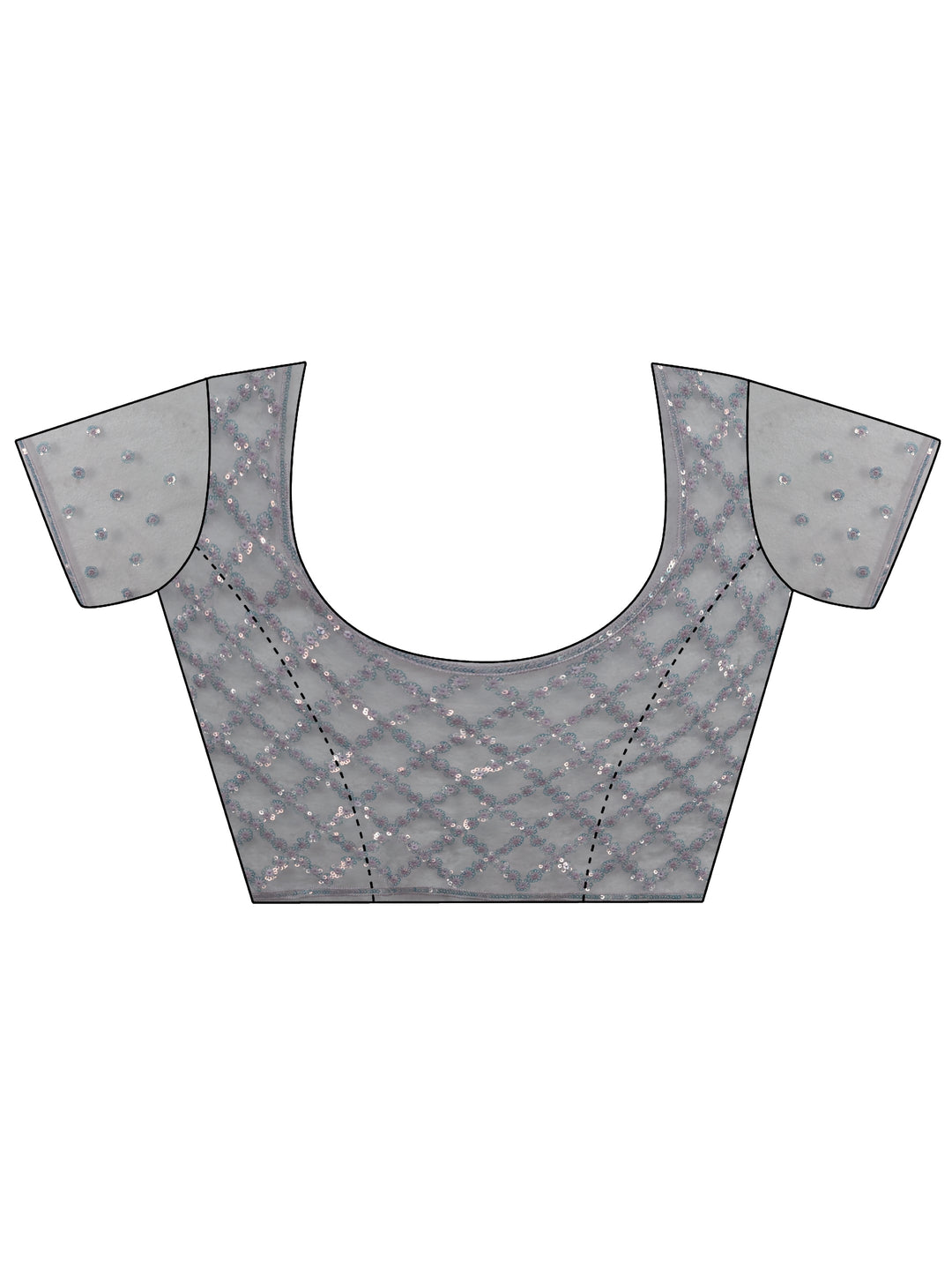 Libas Art Lavender Embellished Net Saree
