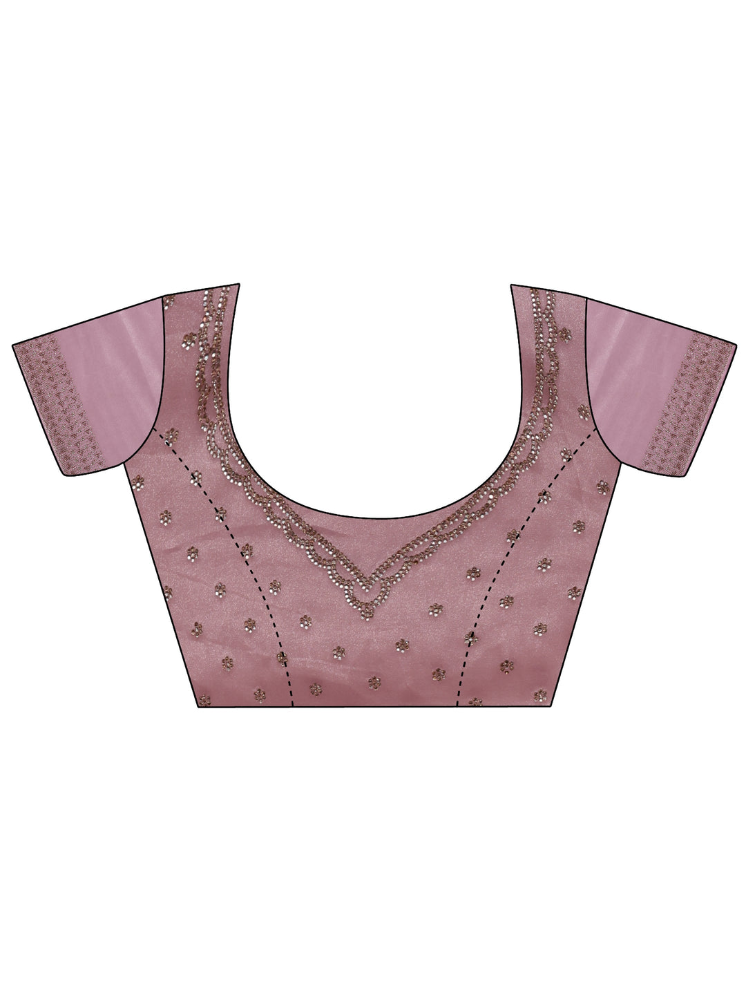 Libas Art Pink Solid Tissue Saree