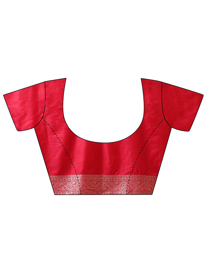 Libas Hot Pink Gharchola Silk Blend Saree with Dupatta