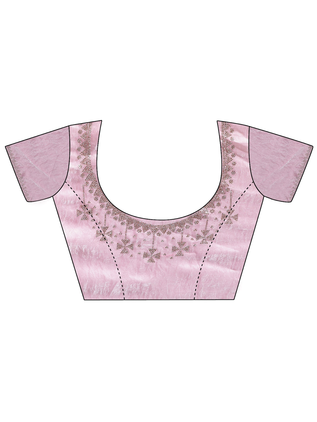 Libas Pink Embellished Silk Blend Saree