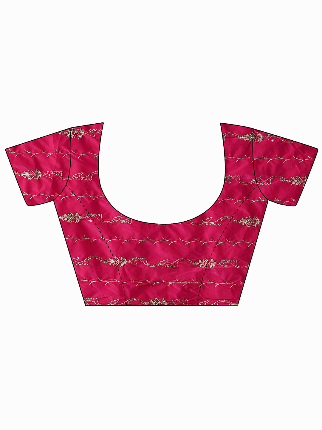 Libas Rani Pink Ethnic Embroidered Silk Blend Saree