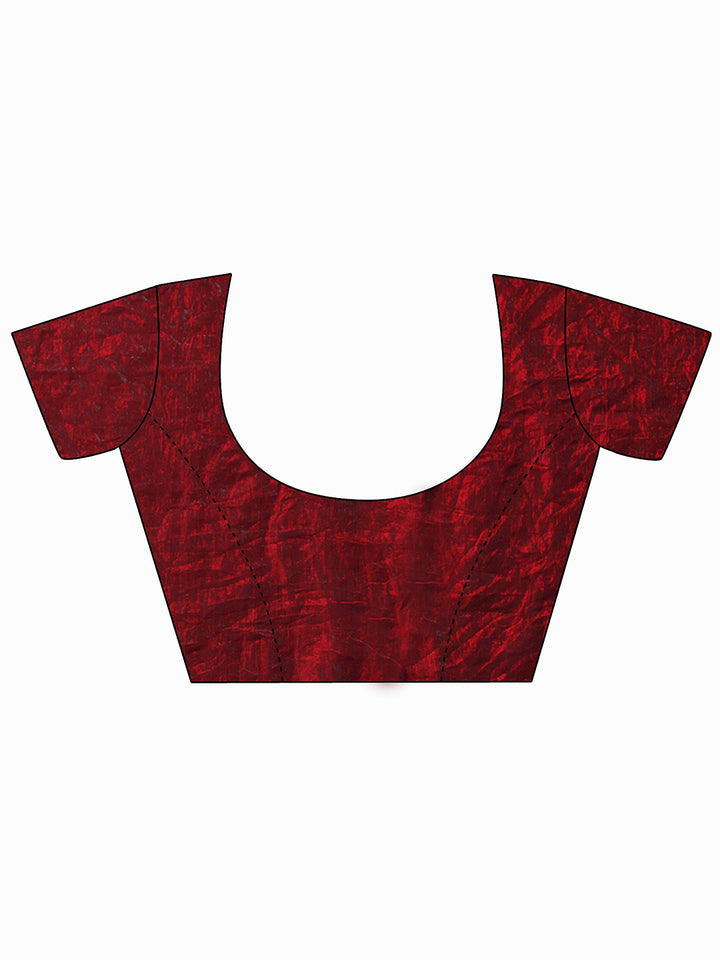 Libas Maroon Ethnic Embellished Silk Blend Saree