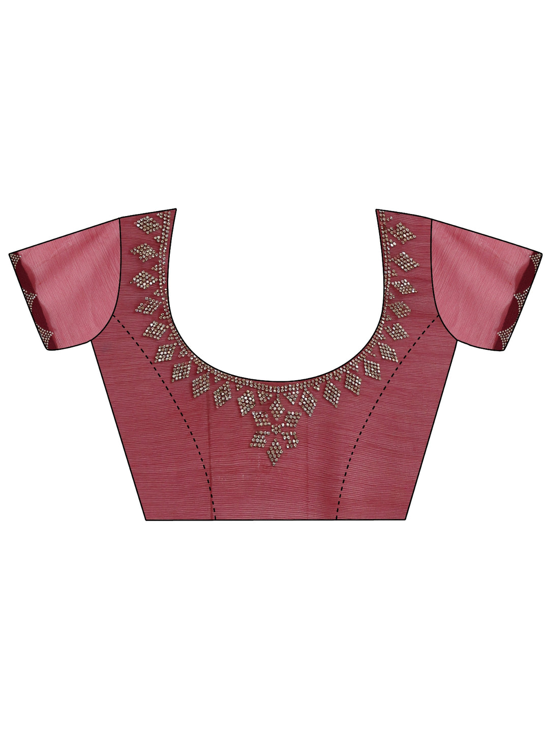 Libas Rani Pink Floral Embellished Georgette Saree