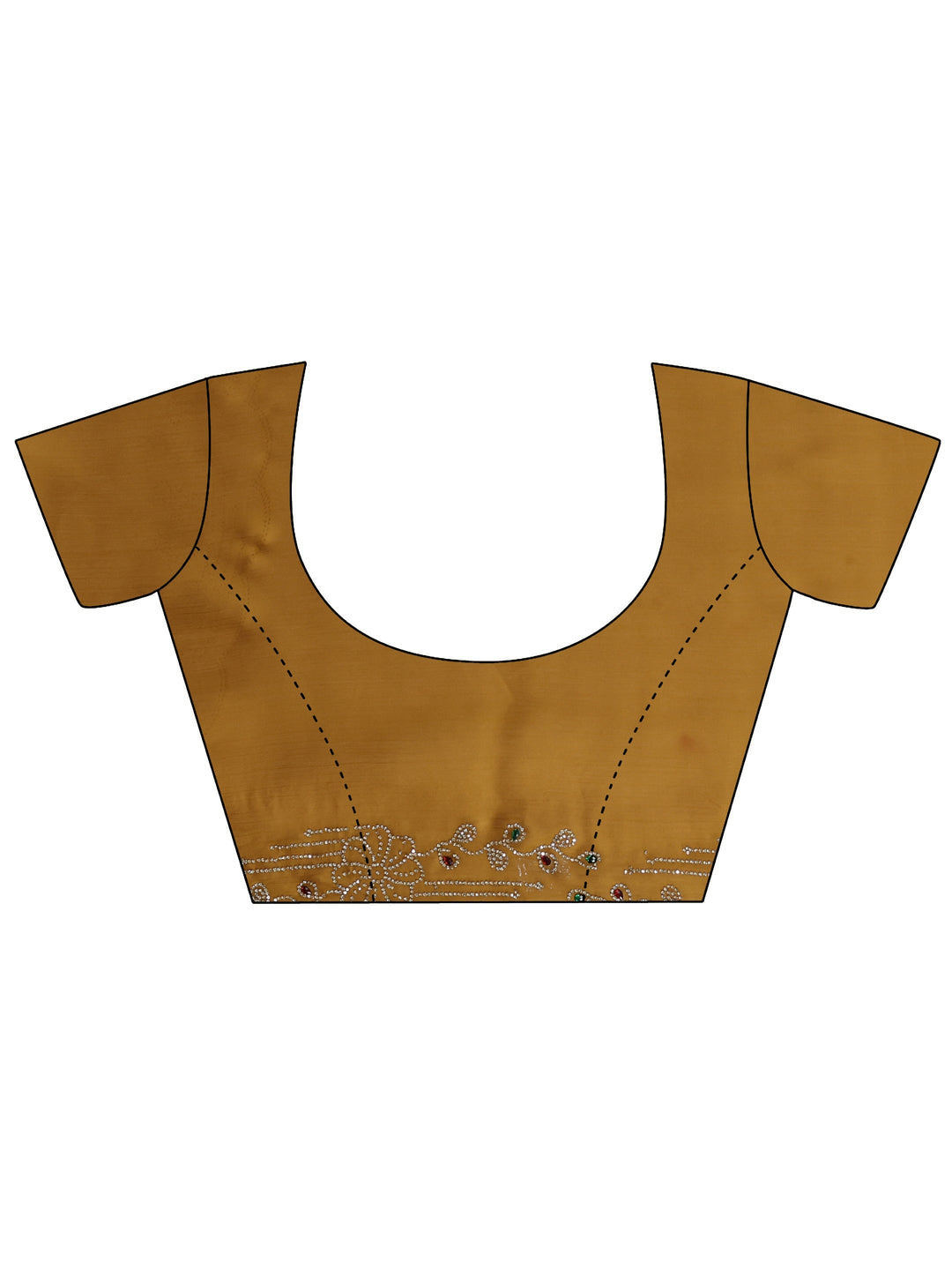 Mustard Silk Blend Saree with Embellished Border